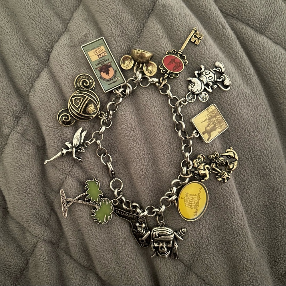 Rare Disney Silver Charm Bracelet
